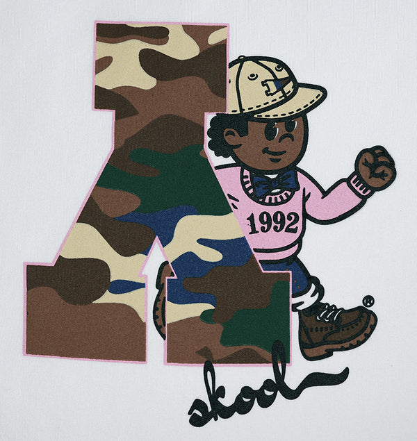 Pryvate Skool x Prep School Pete Army Fatigue-Y T-shirt (White)