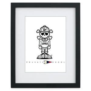 Pryvate Skool x Preppy Pete Skull and Bones Prep BLKWHT Series